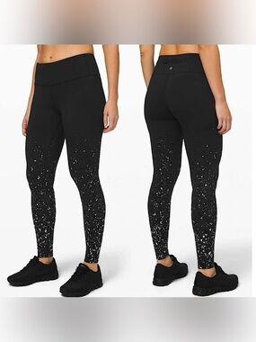 Lululemon SPECIAL EDITION Speed Wunder Tight Leggings 28" Speckle Shine Sz 8